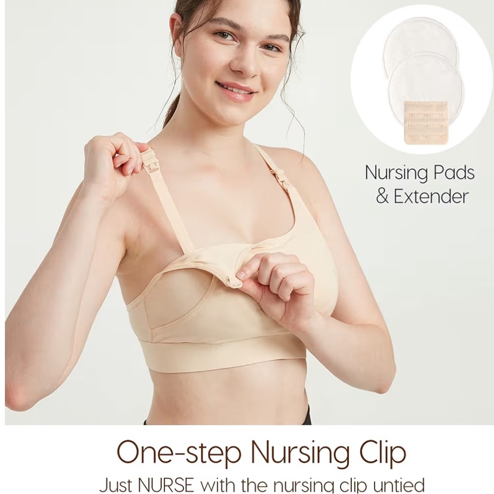 Lupantte Nursing Bra Set in Cream